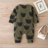Baby Cartoon Animal Printed Long Sleeve Casual Rompers