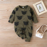 Baby Cartoon Animal Printed Long Sleeve Casual Rompers