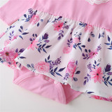 Baby Girls Ruffle Long Sleeve Floral Printed Romper Baby Clothes Suppliers