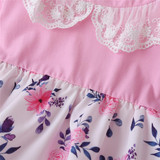 Baby Girls Ruffle Long Sleeve Floral Printed Romper Baby Clothes Suppliers