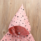 Baby Unisex Cartoon Moon Star Printed Long Sleeve Hooded Romper Wholesale Clothing Baby