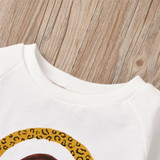 Girls Leopard Rainbow Long Sleeve T-shirt Girls Clothing Wholesale