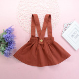 Girls Solid Color Casual Suspender Skirt Wholesale Boutique Kid Clothing Girls Solid Color Casual Suspender Skirt Wholesale Boutique Kid Clothing