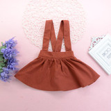 Girls Solid Color Casual Suspender Skirt Wholesale Boutique Kid Clothing Girls Solid Color Casual Suspender Skirt Wholesale Boutique Kid Clothing