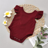 Baby Girls Summer Sleeveless Solid Color Romper Baby Wholesale Clothing