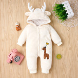 Baby Unisex Cartoon Cute Long Sleeve Hooded Romper Wholesale Clothing Baby