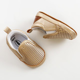 Unisex Hollow Out Slip-on Soft Solid Flats Baby Shoes Wholesale