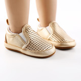 Unisex Hollow Out Slip-on Soft Solid Flats Baby Shoes Wholesale