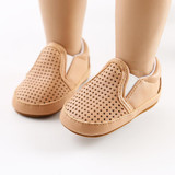 Unisex Hollow Out Slip-on Soft Solid Flats Baby Shoes Wholesale