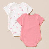 Baby Girls 2PCS Cartoon Printed Short Sleeve Rompers Baby Clothes Warehouse