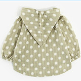 Girls Polka Dot Long Sleeve Zipper Hooded Jackets