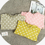 Girls Polka Dot Long Sleeve Zipper Hooded Jackets