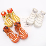 Baby Stripe Cartton Animal Sock Shoes