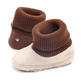 Baby Boys Knitted Flanged Snow Boots