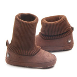 Baby Boys Knitted Flanged Snow Boots
