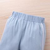 Boys Cartoon Letter Printed Casual Denim Trousers