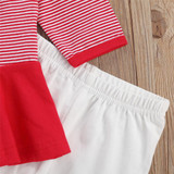 Baby Girls Striped Cartoon Elk Long Sleeve Top & Pants Baby Clothing Warehouse