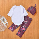 Baby Girls Grandma's Girls Romper & Floral Printed Pants & Hat Baby Clothes Vendors Baby Girls Grandma's Girls Romper & Floral Printed Pants & Hat Baby Clothes Vendors