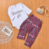 Baby Girls Grandma's Girls Romper & Floral Printed Pants & Hat Baby Clothes Vendors Baby Girls Grandma's Girls Romper & Floral Printed Pants & Hat Baby Clothes Vendors
