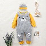 Baby Boys Cartoon Bear Printed Long Sleeve Romper & Hat Buy Baby Clothes Wholesale Baby Boys Cartoon Bear Printed Long Sleeve Romper & Hat Buy Baby Clothes Wholesale