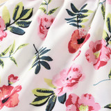 Baby Girls Floral Printed Sleeveless Striped Bow Decor Top & Shorts Baby Wholesale Clothes