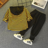 Kid Boys Stripe Hooded Top & Pants Baby Boys Clothing Wholesale