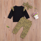 Baby Girl Heart Leopard Ruffled Long Sleeve Tee & Pants &Headband Wholesale Baby Boutique Items Baby Girl Heart Leopard Ruffled Long Sleeve Tee & Pants &Headband Wholesale Baby Boutique Items