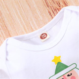 Baby Girl Christmas 3CPS Letter Printed Long Sleeve Romper & Tulle Skirt Baby Wholesales
