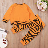 Baby Girl Tiger Printed Long Sleeve Top & Pants Cheap Bulk Baby Clothes