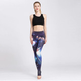 2019 Gym Women Fitness Yoga Pants Slim High waist Sport Leggings Elastic Romantic Printed Long Tights for Running Tummy Control