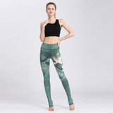 2019 Gym Women Fitness Yoga Pants Slim High waist Sport Leggings Elastic Romantic Printed Long Tights for Running Tummy Control