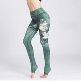 2019 Gym Women Fitness Yoga Pants Slim High waist Sport Leggings Elastic Romantic Printed Long Tights for Running Tummy Control