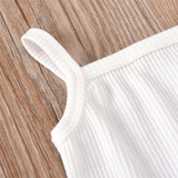 Baby Girls Solid Tank Top & Mermaid Print Shorts Baby Boutique Wholesale