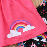 Girls Rainbow Unicorn Printed Long Sleeve T-shirt & Pants Wholesale