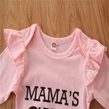 Baby Girls Printed Letter Casual Romper&Pants&Headband Baby Wholesale Clothes