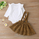 Baby Girls Printed Letter Little Sister Romper&Skirt Baby Wholesales