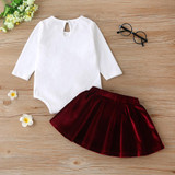 Baby Girls Long Sleeve Printed Letter Romper&Skirt Buy Baby Clothes Wholesale