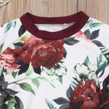 Baby Girls Floral Tops&Pants&Headband Baby Boutique Clothing Wholesale
