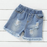 Girls Floral Printed Short Sleeve Top & Ripped Denim Shorts Girls Clothing Wholesale Girls Floral Printed Short Sleeve Top & Ripped Denim Shorts Girls Clothing Wholesale