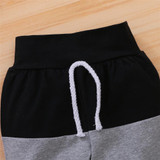 Baby Boys Hooded Long Sleeve Color Block Top & Pants Baby Clothes Wholesale Supplier