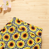 Baby Girls Solid Color Tank Romper & Sunflower Shorts & Headband Boutique Baby Clothes Wholesale