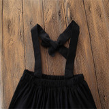 Girls Off-shoulder Solid Color Top & Striped Pants Toddler Girl Wholesale Clothing