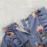 Baby Girls Floral Print Long Sleeve Top & Leggings Cheap Baby Clothes In Bulk