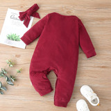 Baby Girls Casual Long Sleeve Romper & Headband Baby Clothes Cheap Wholesale