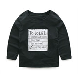 Boys List Letter Printed Top & Pants Wholesale Toddler Boy Clothes