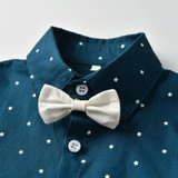 Boys Star Printed Button Fomal Shirt & Pants