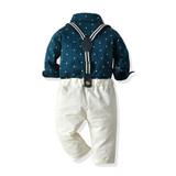 Boys Star Printed Button Fomal Shirt & Pants