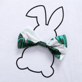 Girls Cute Rabbit Print Bow Top & Allover Print Skirt