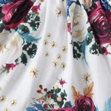 Baby Girls Long Sleeve Top & Floral Allover Print Suspender Skirt