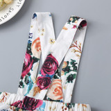 Baby Girls Long Sleeve Top & Floral Allover Print Suspender Skirt